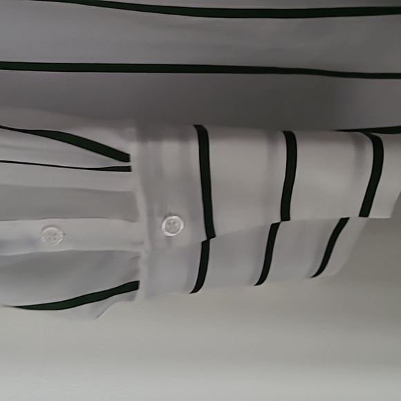 Nine West white tunic with green stripes - Picture 3 of 5